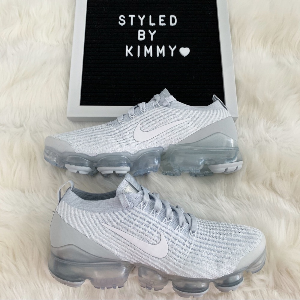 🌸 Nike AIR Vapormax Flyknit Sneakers Shoes White - Picture 6 of 8